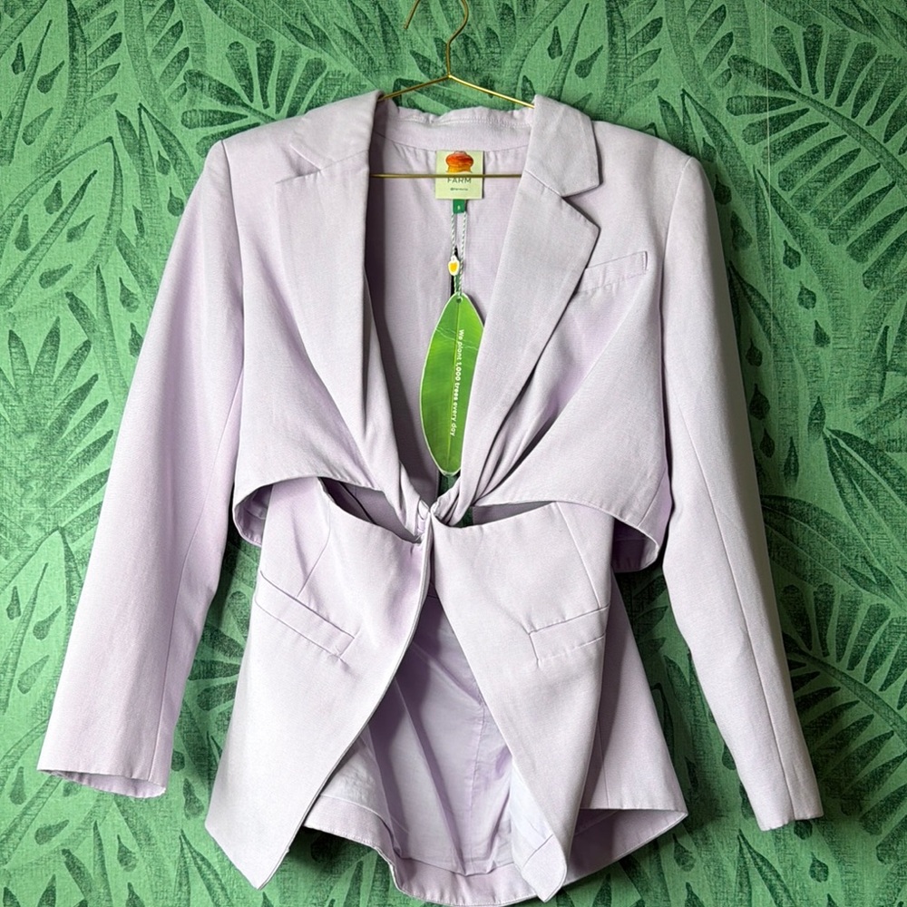FARM RIO cut out Lilac Blazer Jacket NWT’s sz S